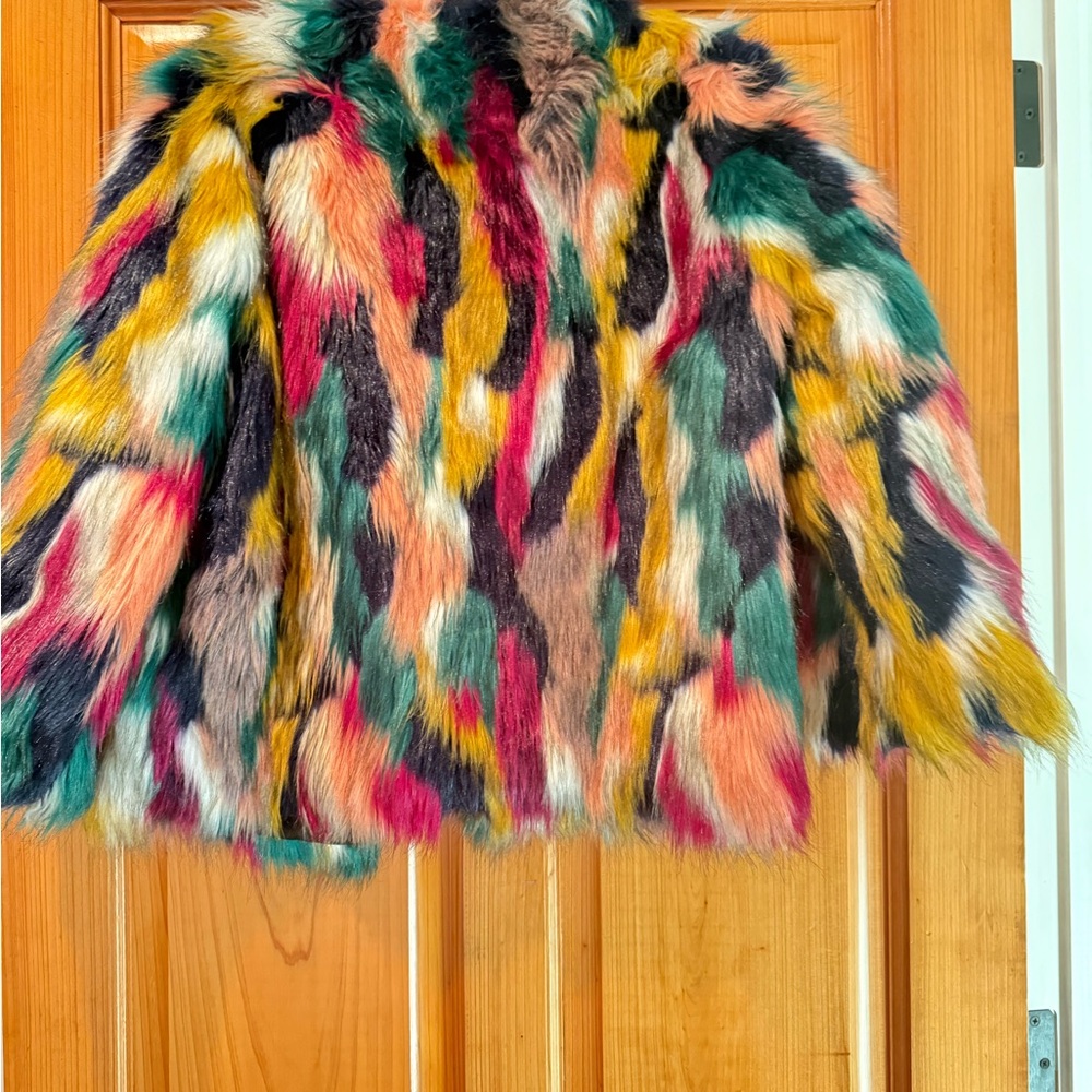 Jealous Tomato faux fur coat